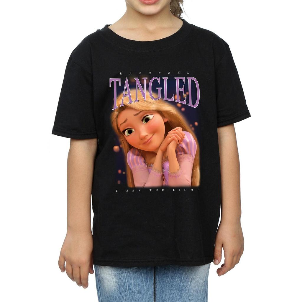 Tangled Girls Rapunzel Montage bomull T-shirt