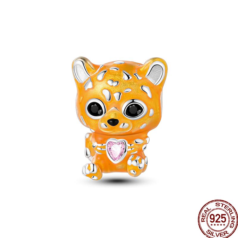 Copper Magician Circus Playing Cards Teddy Bear Charm Beads Suitable Fit Pan Original Bracelet Diy Jewelry