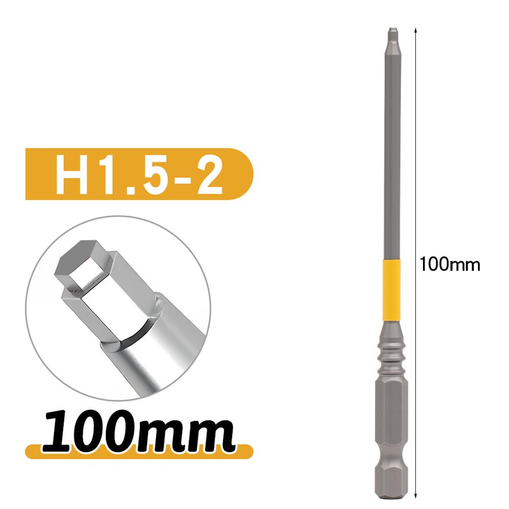 1/6Pcs Strong Magnetic Screwdriver Set 61/111mm Length Hexagonal Electric Screwdriver Bits Multifunctional Alloy Steel