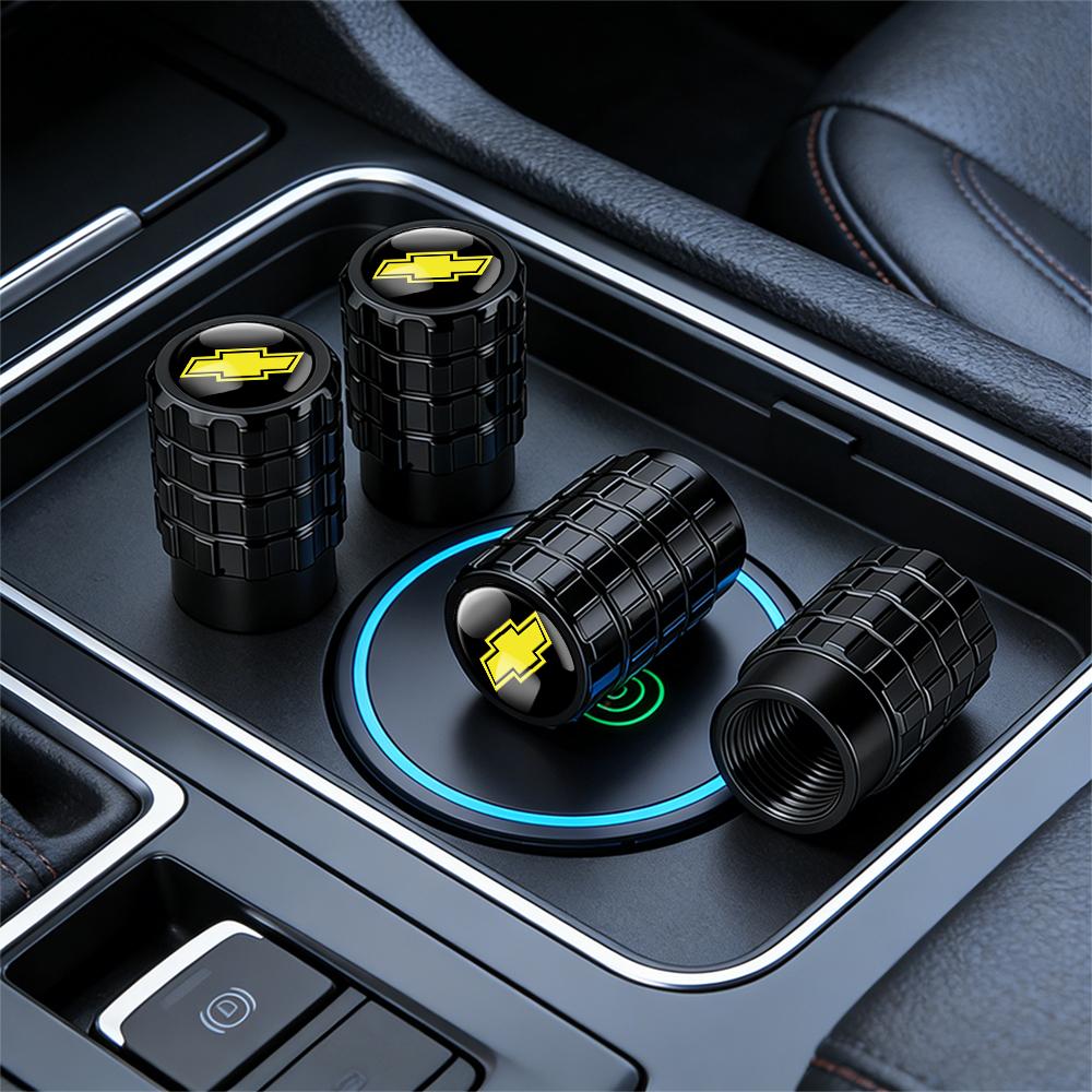 Für Chevrolet Trax Cruze Spark Captiva Aveo Equinox Impala Sail SS Orlando Metall Auto Rad Reifen Zahnrad Ventilschaftkappen Zubehör