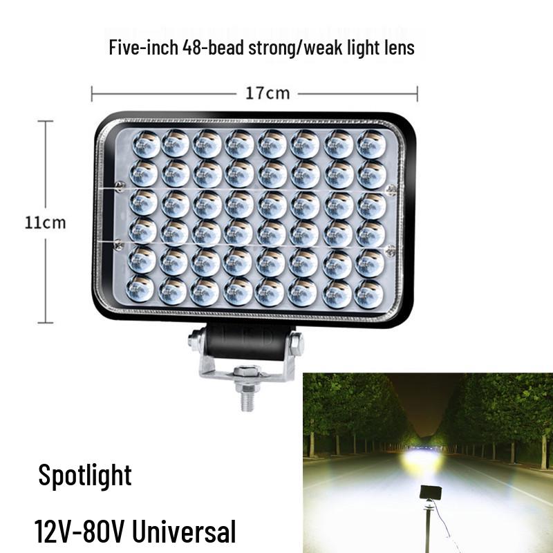 Super Bright LED Headlights for Electric Vehicles & Motorcycles, High/Low Beam, 12V