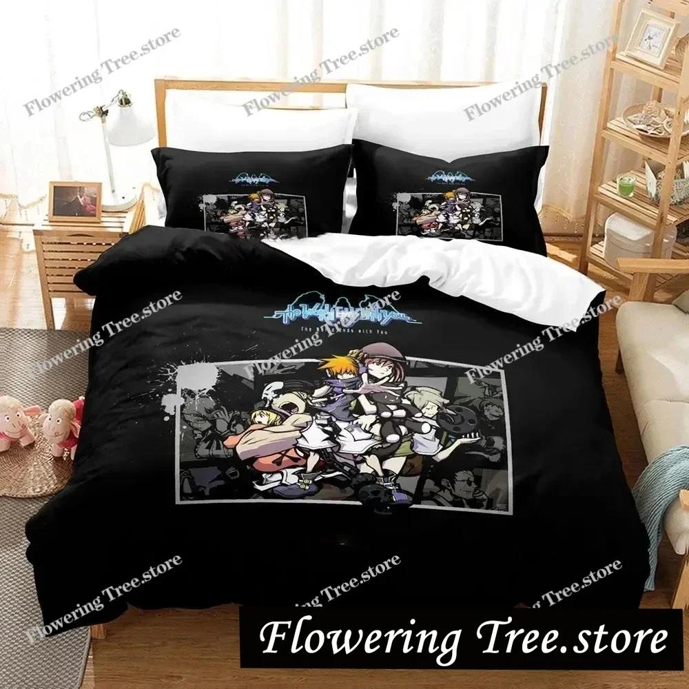 Anime The World Ends with You Neku Sakuraba Bedding Set Duvet Cover Bed Set Quilt Cover Pillowcase Comforter King Queen Size
