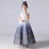 Kayiyasu Long Perfect for Piano Jumper Sequin Round Zipper Entrance Ages Children's Dress, Recitals, Skirt, Gradient, Neck, Ribbon, Tulle, Detail,