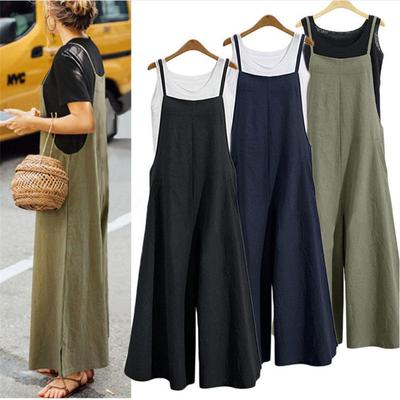 Women's Dungarees Casual Jumpsuit Jumpsuit Wide Leg Loose