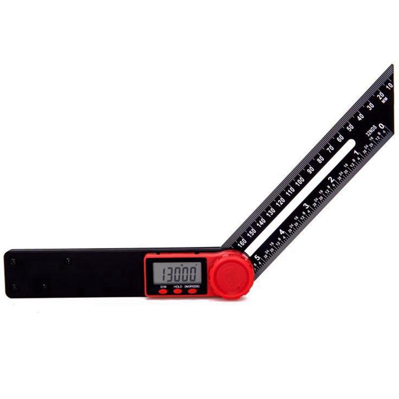 AD23-Digital Angle Gauge T Type Bevel Gauge And Protractor 180Mm/360° LCD Display For Woodworking Metalworking Construction