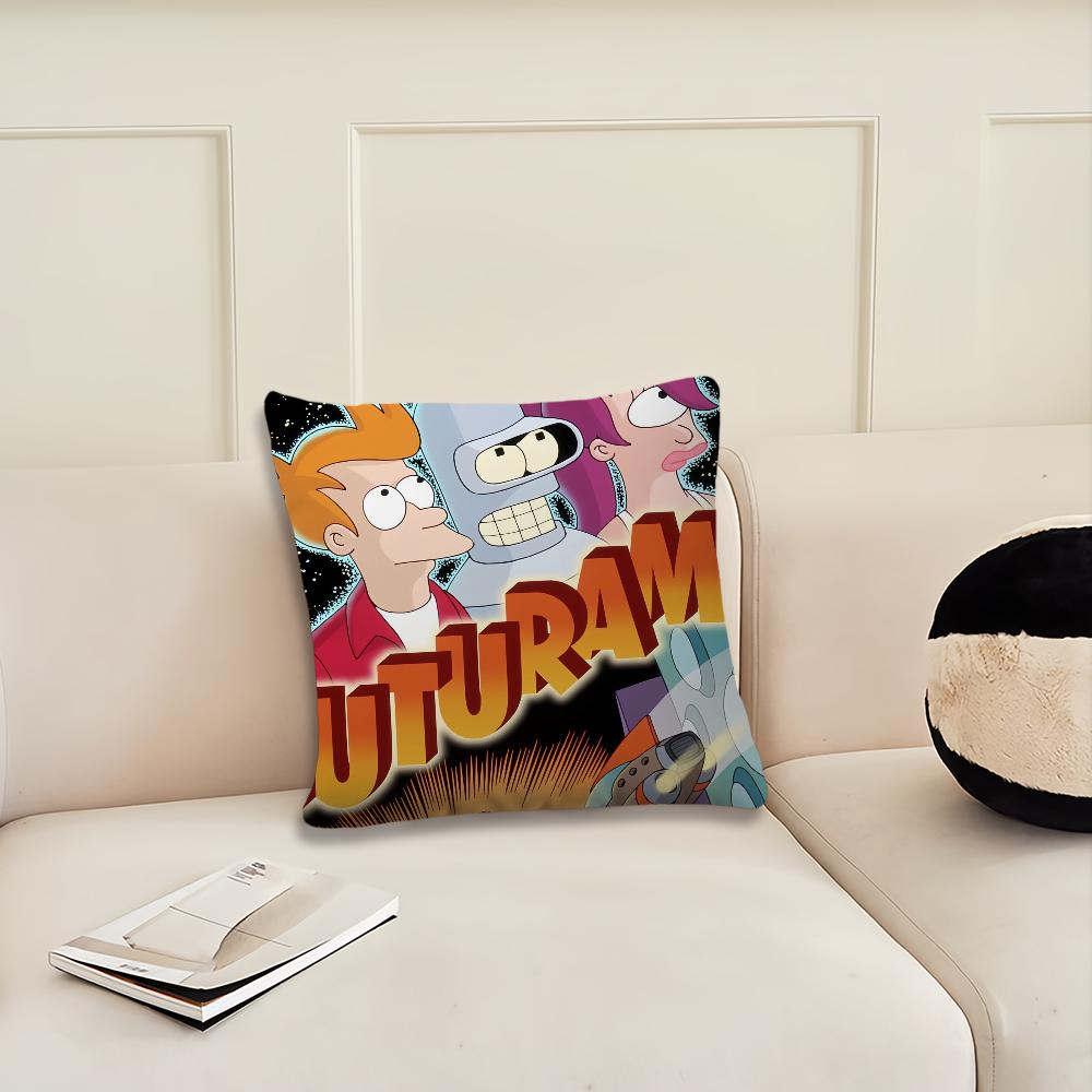 

Funny Cartoon F-Futuramas Cool cushion cover Pillow Cover Decoration Room Home Sofa living Office Car Nordic Simplicity 12x12Inch