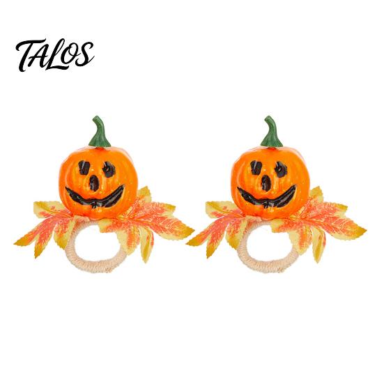 Skull Napkin Ring Halloween Ring, Pumpkin, Eyeball, Spider, Holder Spider for Holiday Dinner Table Decor, Party Supplies Decor