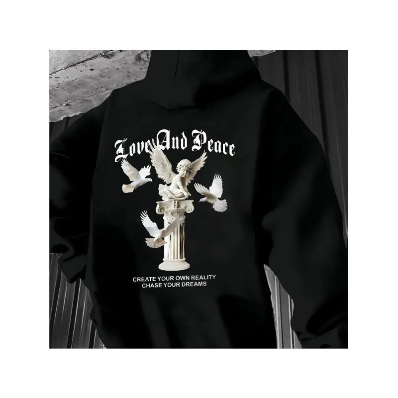 

Graffiti Art Printed Hoodie, A Streetwear Icon for Urban Fashion Rebels XXL чёрный