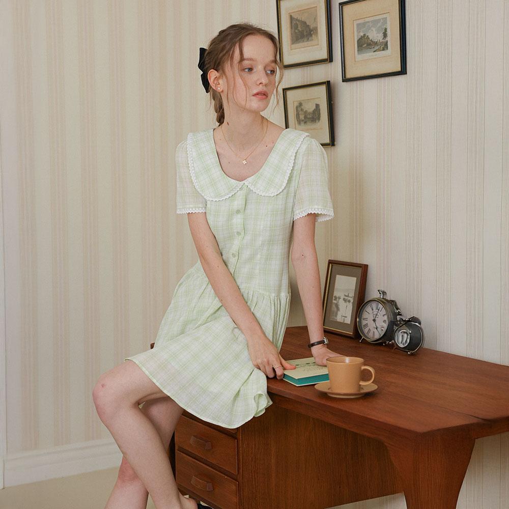 Deondeulob Dd_Lovely Check Flare Dress_Mint