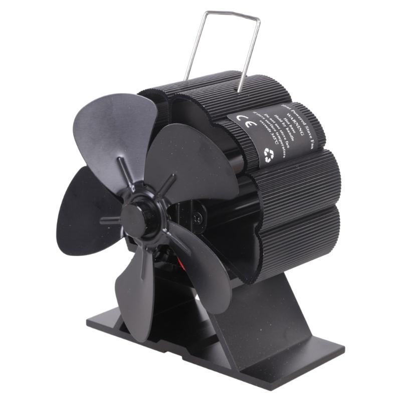 Stijlvolle Warmte-aangedreven Ventilator Warmte-aangedreven Kachel Ventilator voor Houtkachel Real-time Temperatuur Monitoring, Geen Elektriciteit Nodig