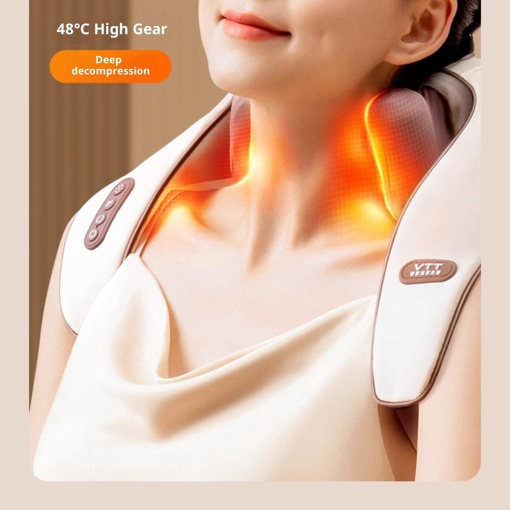 Masajeador De Cuello Y Hombros - Relajador Profesional Para Trapacio, Alivio Rápido Del Dolor Muscular, Portátil Y Recargable
