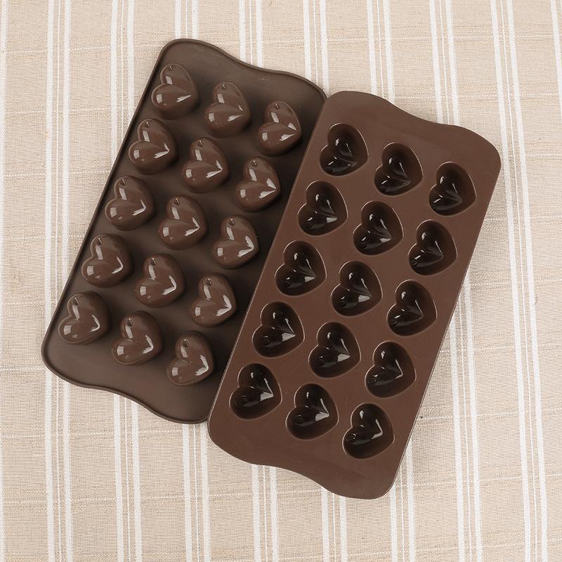 15 Hole Heart Shape Silicone Mold Fondant Cake Mold Mini Non Stick Pudding Soap Chocolate Candy Mould Cake Decoration Tools