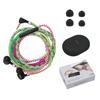 URIZONS 3.5mm Colorful Nylon Braided Earphones - Magnetic Bracelet Earbuds with Metal Shells and Deep Bass, Neck Strap Attachment, Mic, Volume