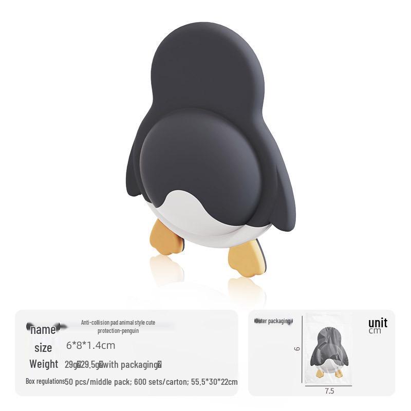 Söt husdjursdörr & Väggkollisionsskydd – Mjuk Gummistoppare för Handtag & Apparater