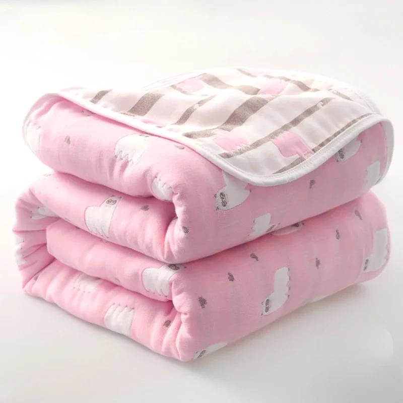 

Высококачественная хлопковая простыня, шестислойное марлевое полотенце, одеяло, летнее прохладное одеяло, детское детское одеяло, одеяло для взрослых, постельные принадлежности 90x100cm