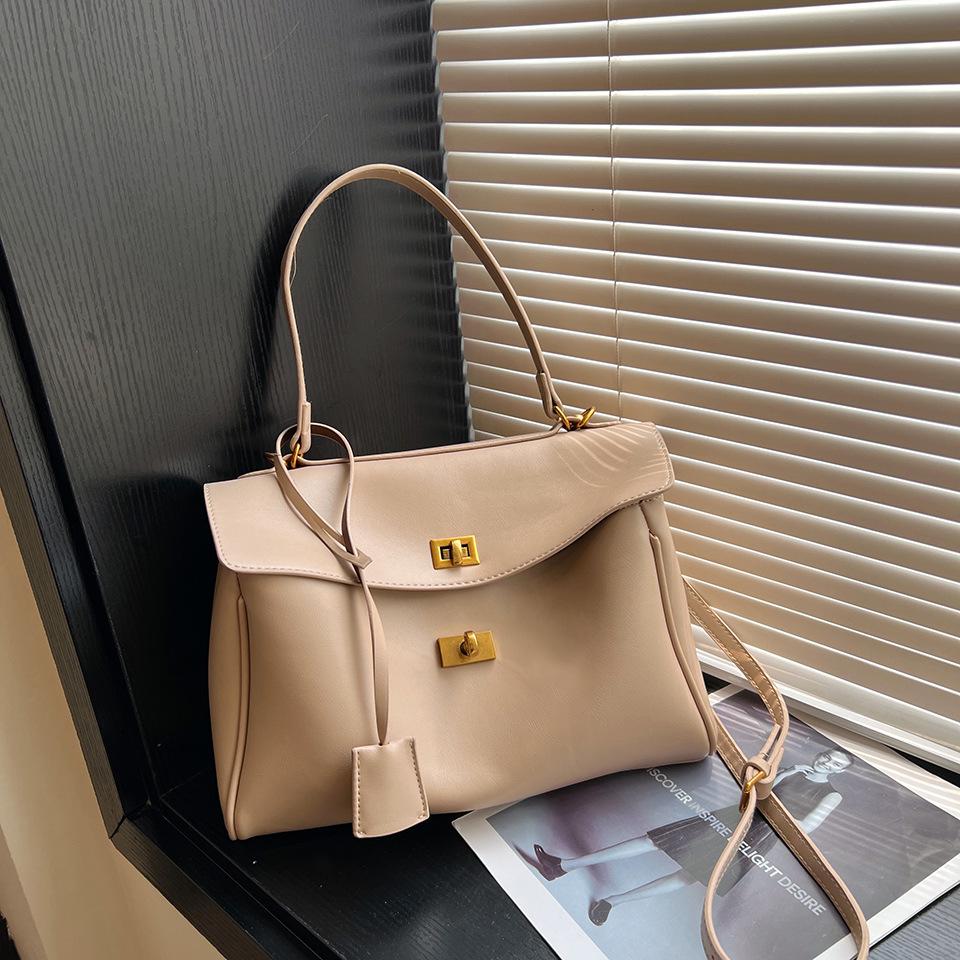 Geantă de mână tote crossbody de damă 2025 Retro cu suprafață din piele întoarsă toamnă/iarnă