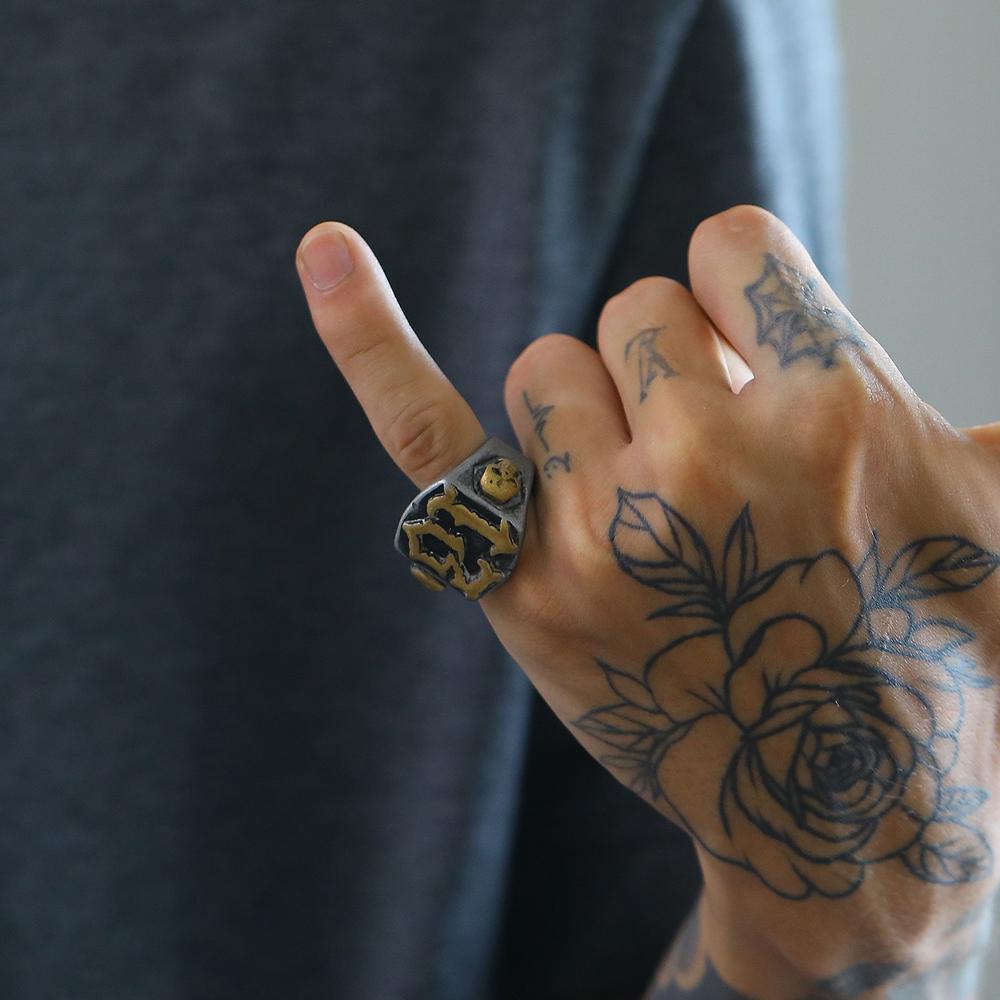 Vintage Skull Head Number 13 Men's Rings Retro Personalized Stainless Steel Jewelry For Women