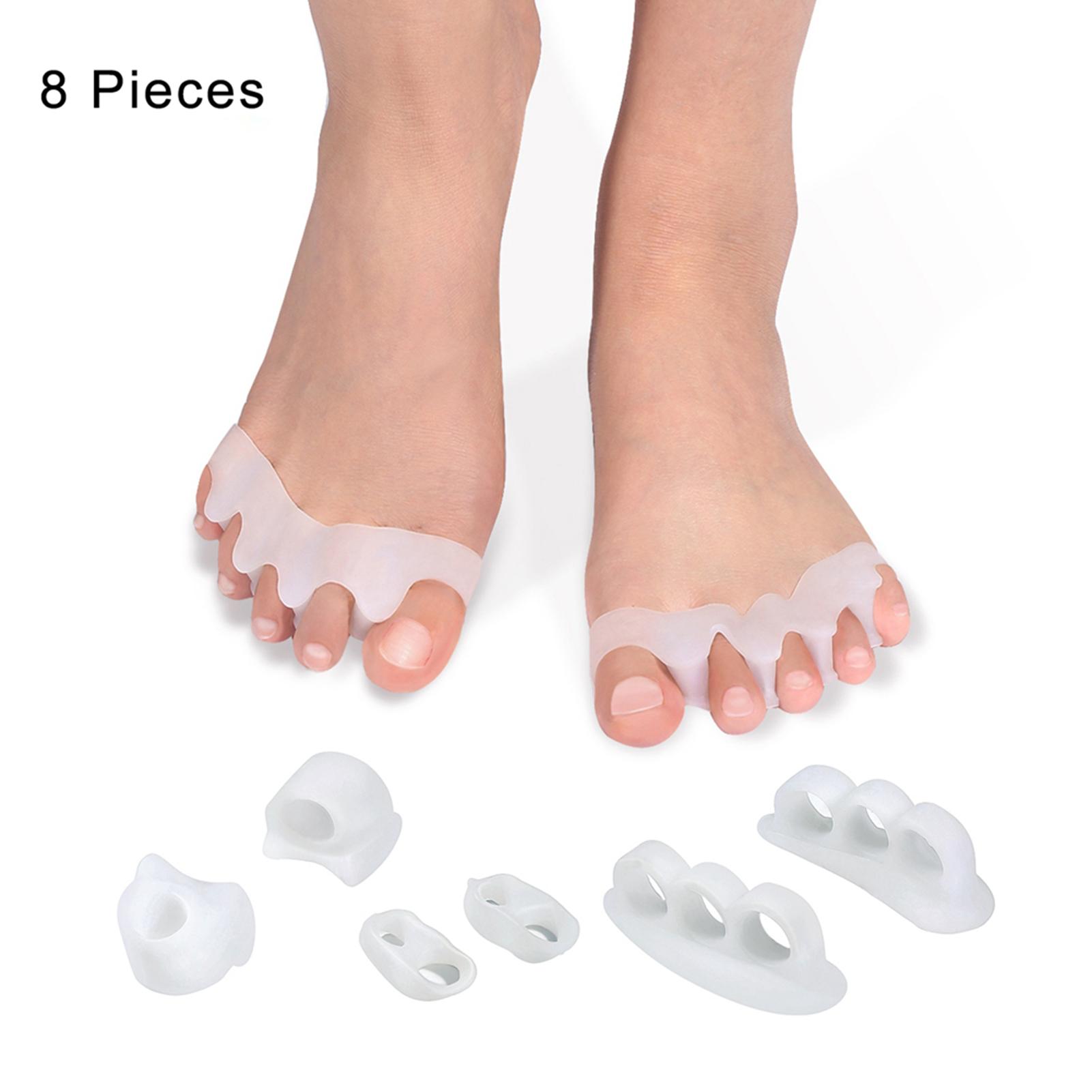 

Распорки для выпрямления пальцев ног Hammer Toe Straightener Spacer для облегчения боли при косточке большого пальца стопы, вальгусной деформации большого пальца стопы, искривлении пальцев ног и перекрытии