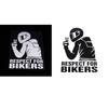 Motorcycle Reflector Sticker Decal Waterproof Helmet Reflective Stickers Motorcycle Car Red Respect for Bikers Vinyl 3D Stickers