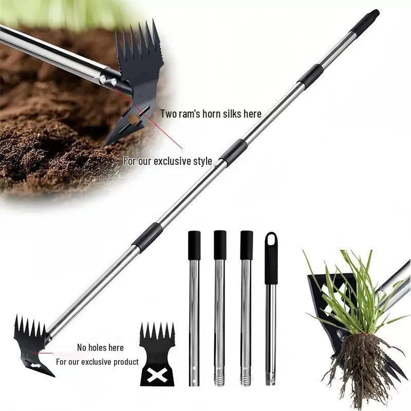 Dual-Use Detachable Weeding Rake for Gardens and Courtyards