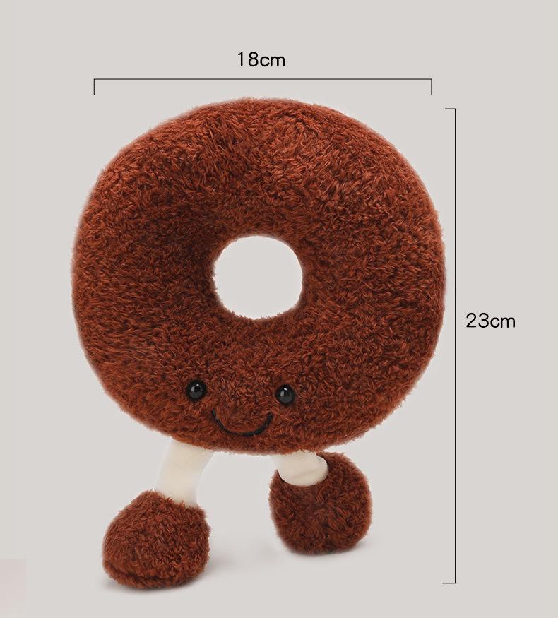 Trendy Plush Toy: Baking Egg Tart Bagel Burger Toast Doll Ornament for Kids
