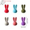 Hot 6Pcs Wine Glass Marker Creative 3D Rabbit Ears Silicone Drink Charms Wine Identifier For Champagne Cocktails