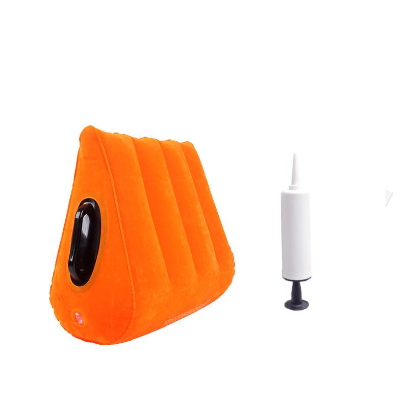 Toughage Inflatable Sex Triangle Orange Pillow Furniture Sex Aid Position Cushion BDSM Adult Game Erotic Sex Toys for Couple