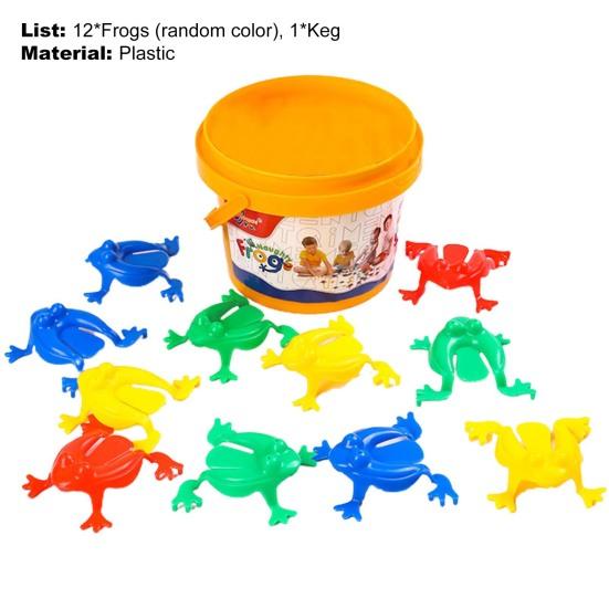 12Pcs Jumping Frogs Retro Anti-crack Kids Toy Finger Action  Jumping Frogs for Kids