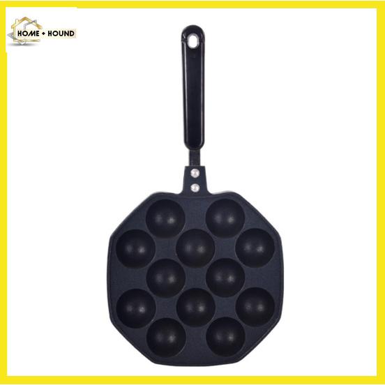 Home+Hound 12Holes Takoyaki Pan Maker Non-Stick Aluminum Grill Pan Cooking Octopus Ball Takoyaki Pan 12HOLES TAKOYAKI PAN