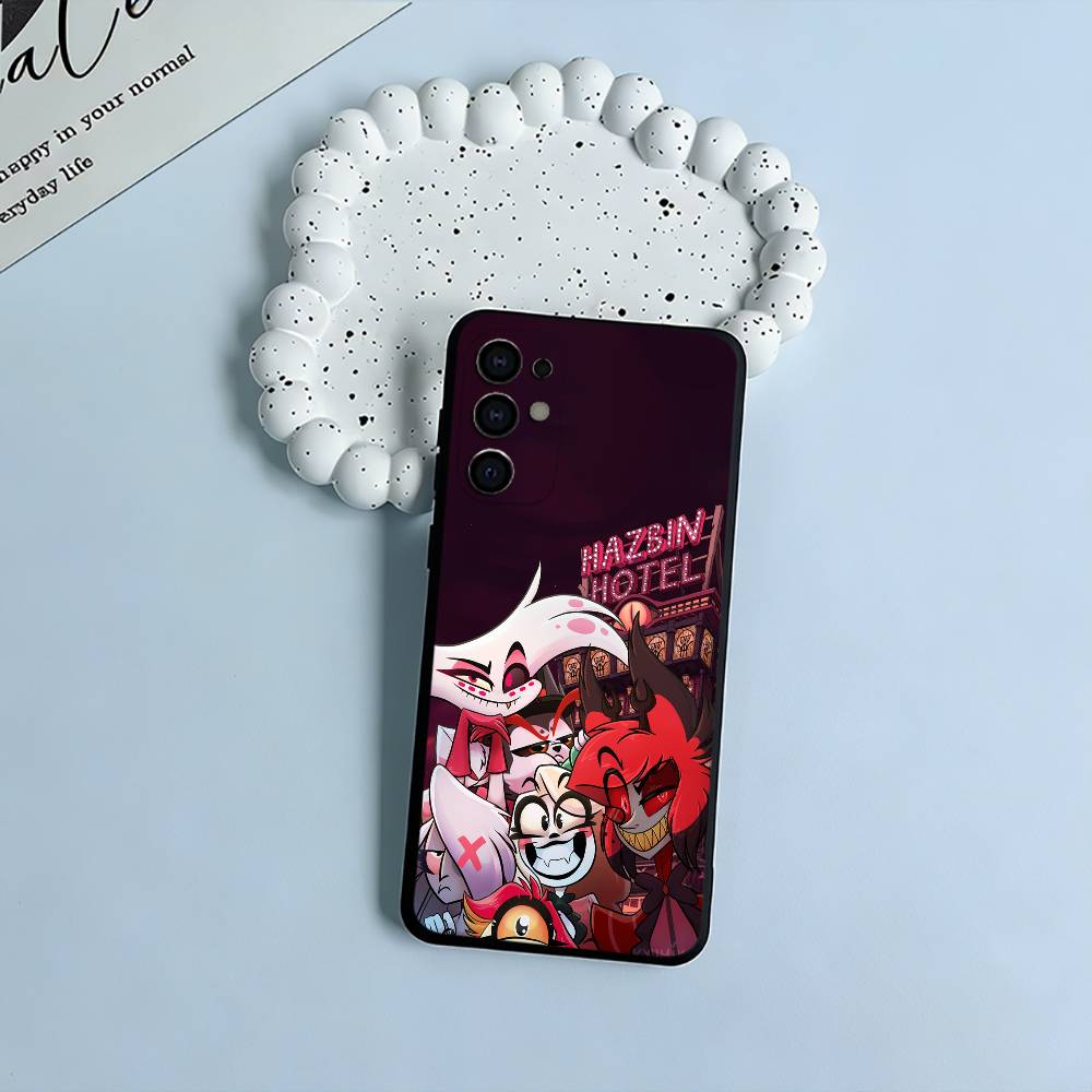 A-Angel Dust H-Hazbin H-Hotel Phone Case For Samsung S25,S24,S21,S22,S23,S30,Ultra,S20,Plus,Fe,Lite,Black Soft Silicone