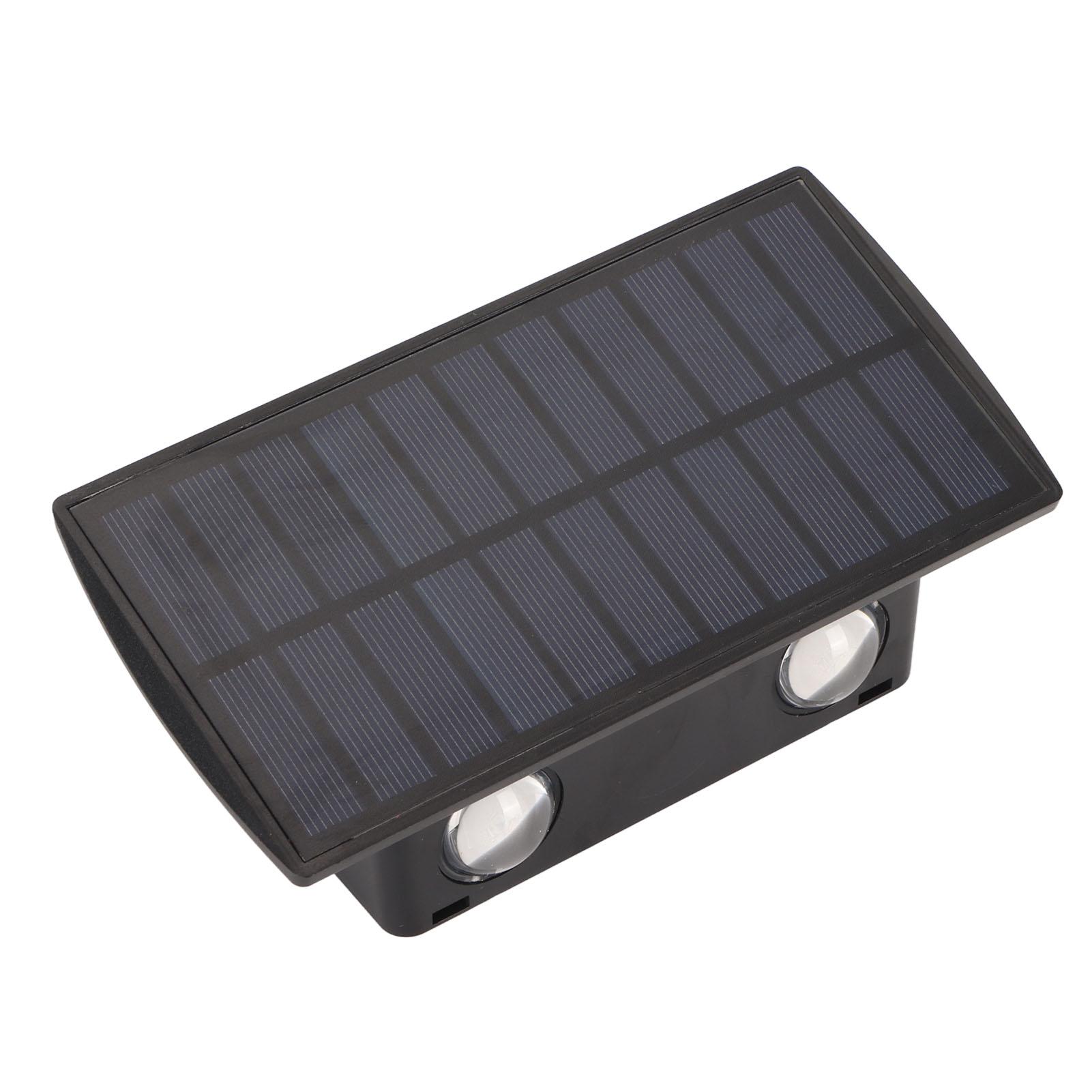

Solar Lights Outdoor IP67 Waterproof 4 LED Solar Fence Lights Up Down Solar Wall Light for Outside Backyard Deck Step