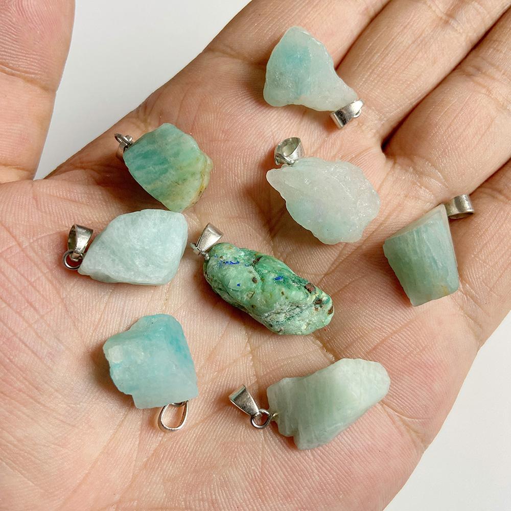 5pcs Irregular Raw Natural Stone Pendant Agates Quartz Crystal Pendant for Jewelry Making DIY Necklace Earrings Accessories