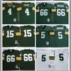 Green Bay Packers NFL Jersey Retro Hombre Mujer Algodón Ropa para Fans Deportivos Uniforme de Equipo 92 5 15 66 MN