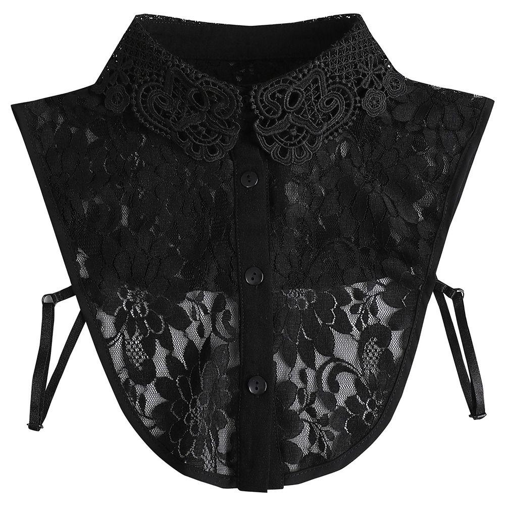 Chiffon Fake Lace Collar Detachable Fake Shirt Collar DIY Clothing Accessories  for Women Girls