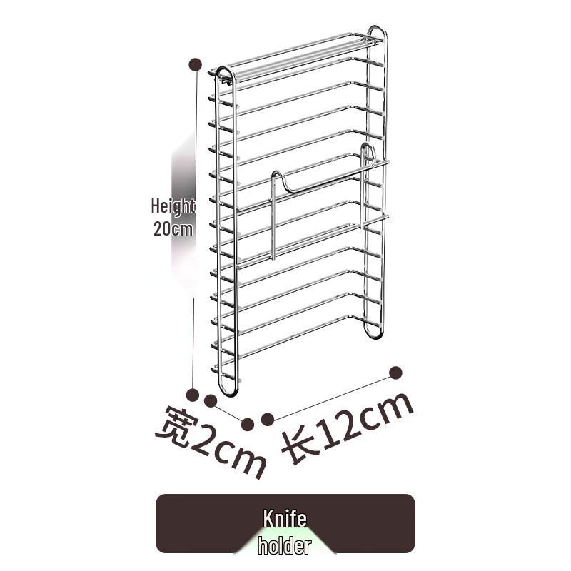 Large Stainless Steel Sink Dish Drying Rack with Knife Holder