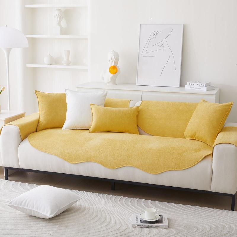 Sofa Cushion for All Seasons, Chenille Anti-cat Scratch Leather Cover, Special-shaped Anti-slip Sofa Cushion, Summer, Summer