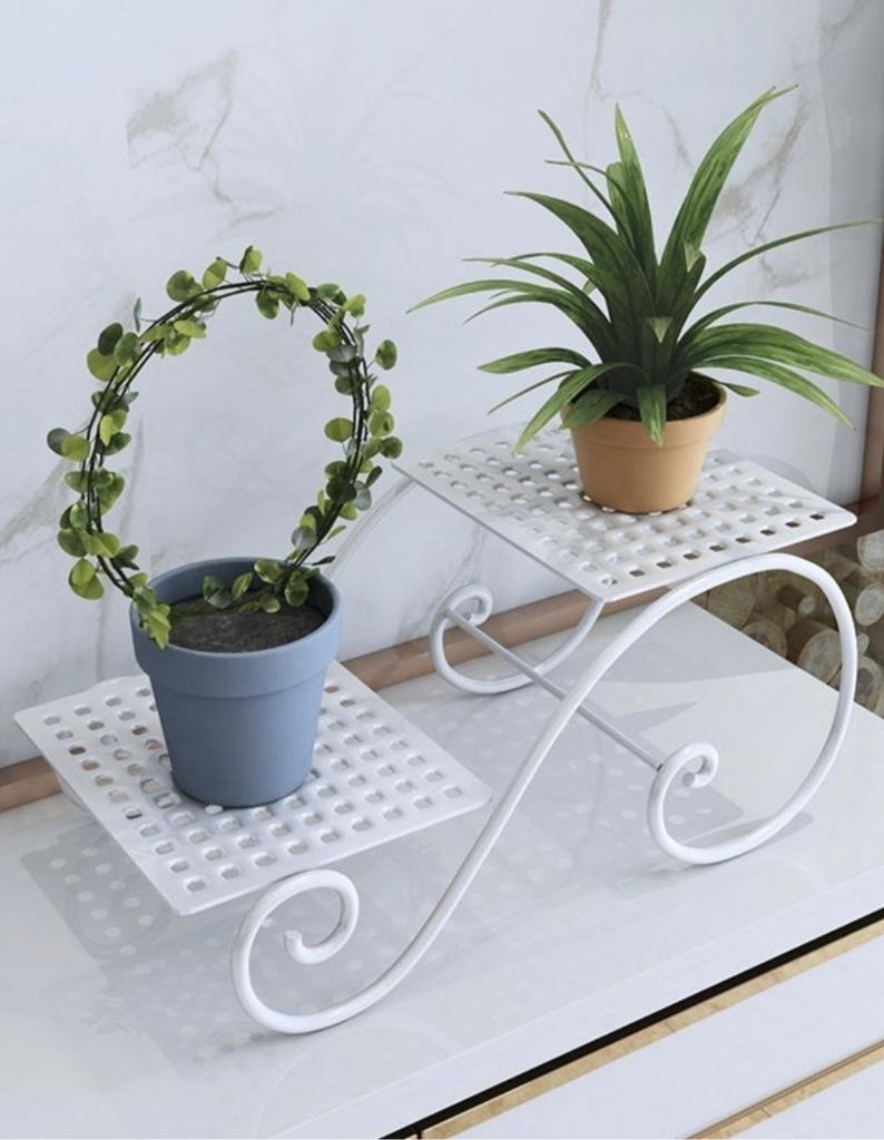 Plant Stand 6 Layer Metal Plant Rack Flower Pot Rack Black Garden Flower Pot Rack for Display Home Balcony Terrace