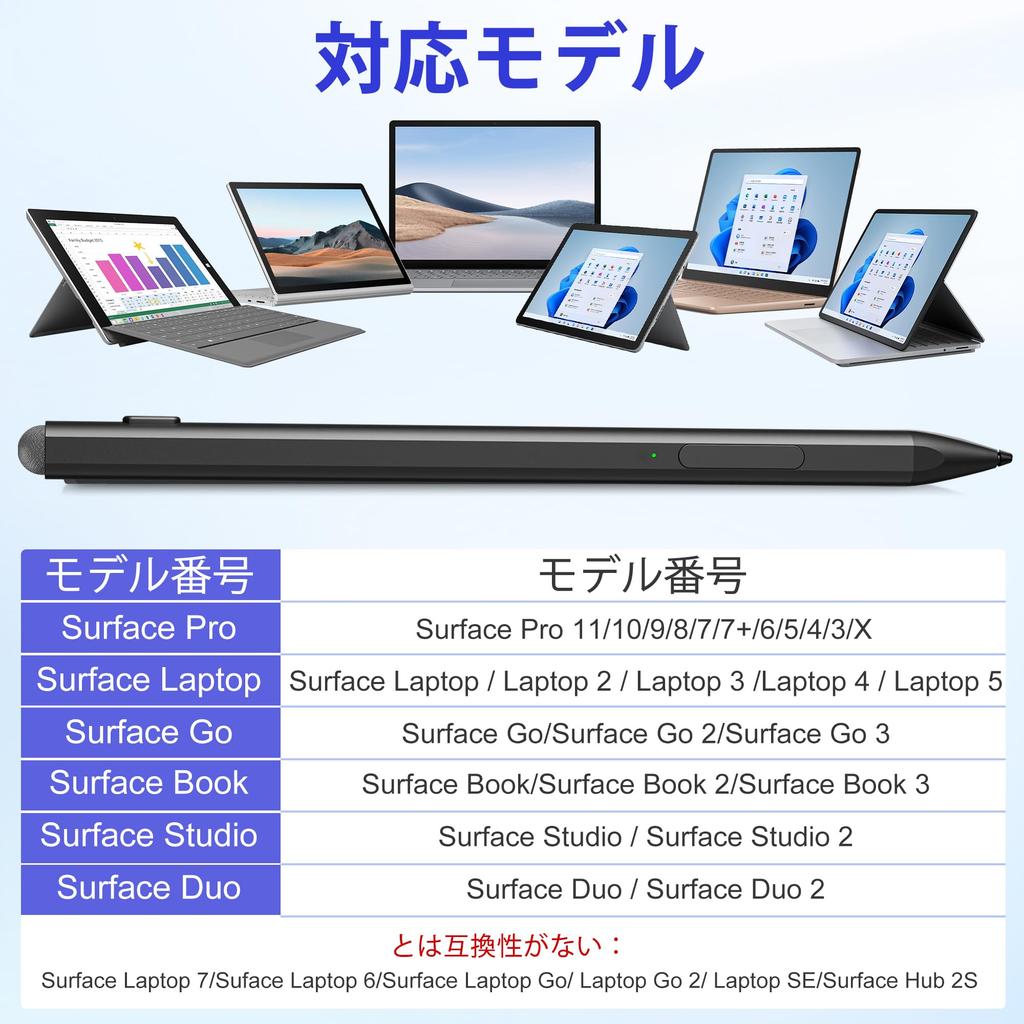 Microsoft Surface Pen Surface Pen Stylus for Surface Pro Fast Drawing and Surface Stylus for Surface Go - 11/9/10/8/X/7/6/5/4/3, USB-C Charging,