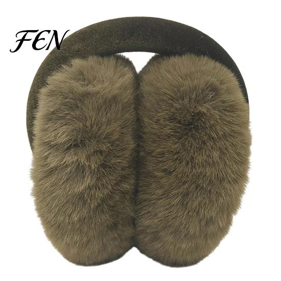 Soft Plush Earmuffs for Adults Women's Winter Ear Muffs, Faux Rabbit Fur Warmers Cold Protection Muffs Daily Use Sports Commuting, Fluffy Weather