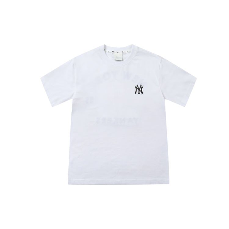 MLB New York Yankees Little Bull Logo Printed Crew Neck Short Sleeve T-Shirt Unisex T-Shirt White 31TSC9131-50W