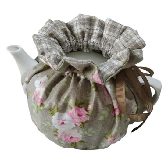 Teapot Kettle Cozies Drawstring Dust Cover Hummingbird Flowers Pattern Thermal Insulation Teapot Warmer for Women Home Decoration Kitchen Gift