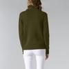 Women's Solid Color Turtleneck Sweater Long Sleeve Twisted Flower Base Sweater