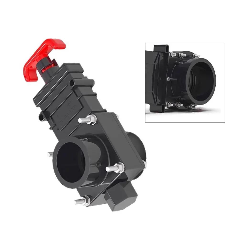 

RV Sewer Gate Valve with Leak-Proof Cap and Flow Control Handle for Easy On/Off Operation and Secure Hose Attachment