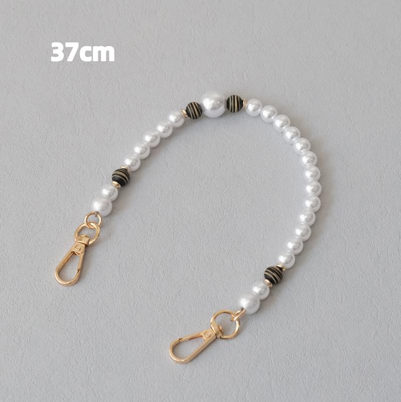 New Fashion Woman Bag Accessory Detachable White Beaded Chains Cute Acrylic Luxury Strap Women Elegant Bag Phone Handle Chain