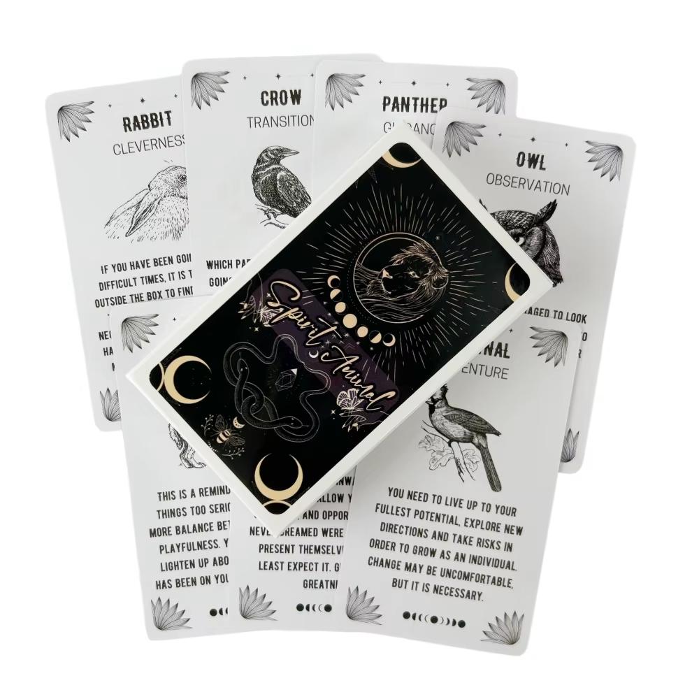 10.3*6cm Spirit Animal Oracle Cards - 54 Cards with Meanings On Them for Beginners Oracle Great Gift for Friend or Family10.3*6
