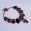Natural Black Onyx Copper Handcrafted Chain Electroformed Sisters Gift Necklace V-84
