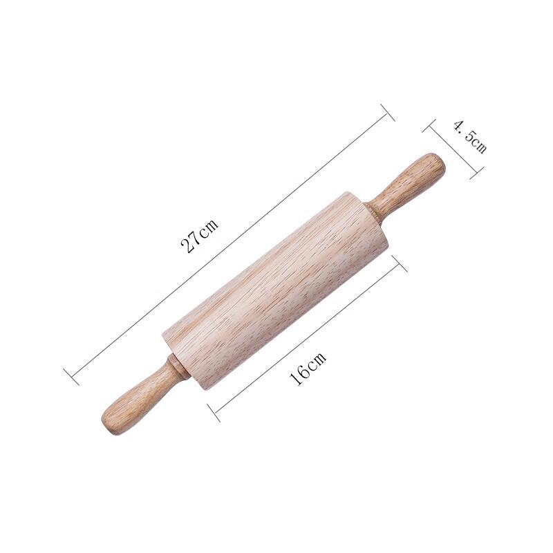 LONSAN Solid Rubberwood Rolling Pin