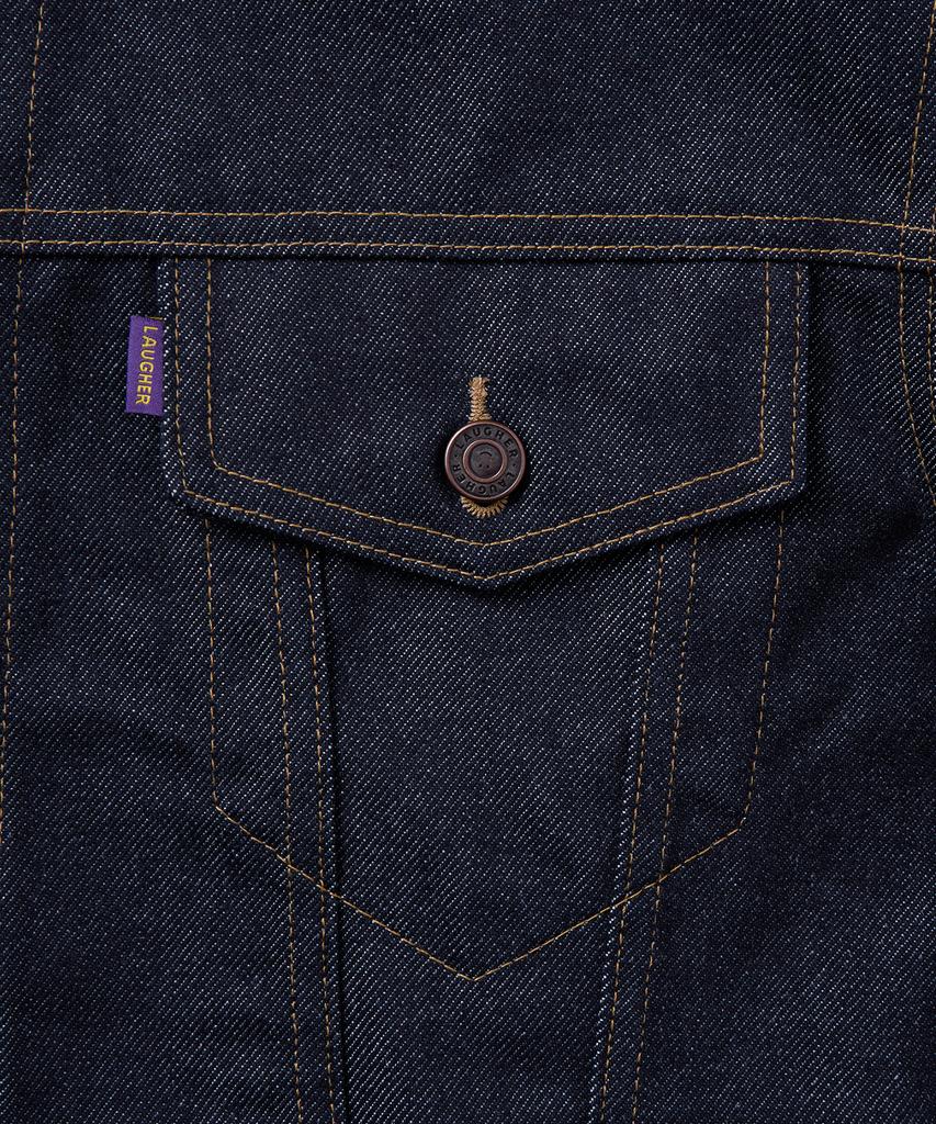 Laugher [Non-Faded] Trucker Denim Jacket - Deep Blue