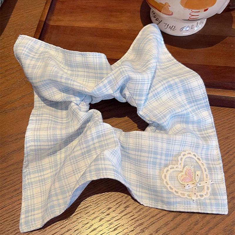 Sweet Gentle Women Tulip Flowers Ribbons Hair Scrunchies Fairy Bowknot Streamers Hair Ribbons Ponytail Holder Hair Accessories