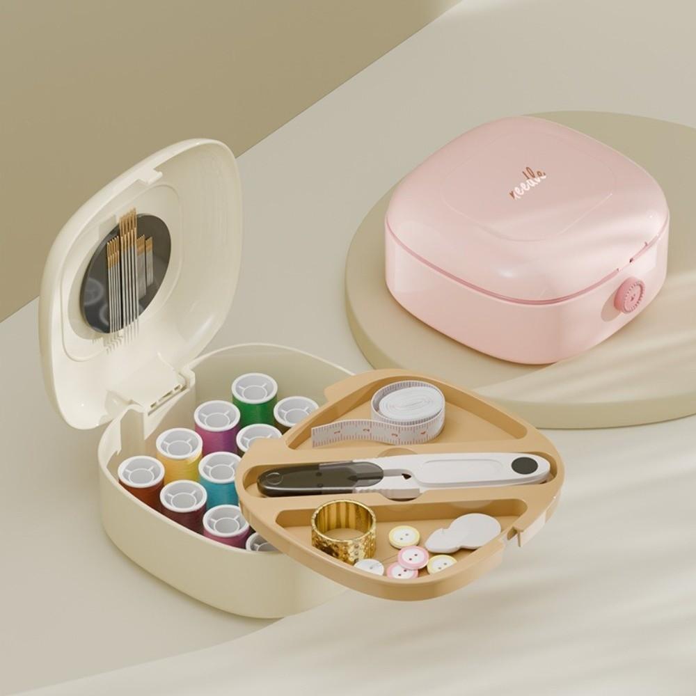 Plastic Casing Magnetic Sewing Kit Lightweight Hand Sewing Tools Portable Sewing Box  Crafting